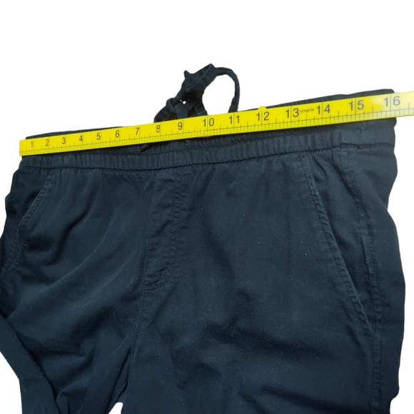 Gap Easy Pants Size Small Black Cotton Pull-On Drawstring Mid Rise Crop Elastic - Picture 8 of 9